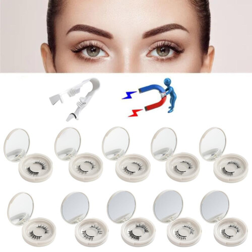 Handmade Soft Magnetic Eyelash Set with Curler 1 Pair 1