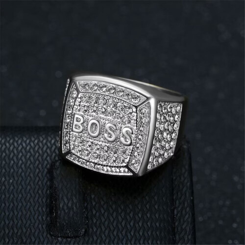 Men's Stainless Steel CZ Ring Silver Size 11 1