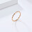 Women's Stainless Steel 2MM Simple Classic Stackable Forefinger Ring Rose Gold Size 6 2
