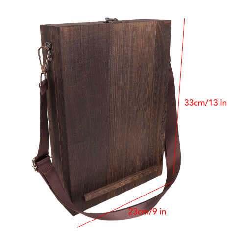 Multifunktionale Künstler-Postmappe aus Holz – Tragbare Buche-Posttasche 1