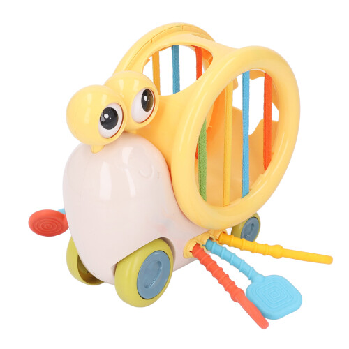 Shape Sorter Pull String Toy for Toddlers, 16x13.5cm, Yellow