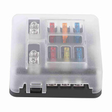 Marine and Car 6-Way Blade Fuse Block LED Indicator Automotive Fuse Holder