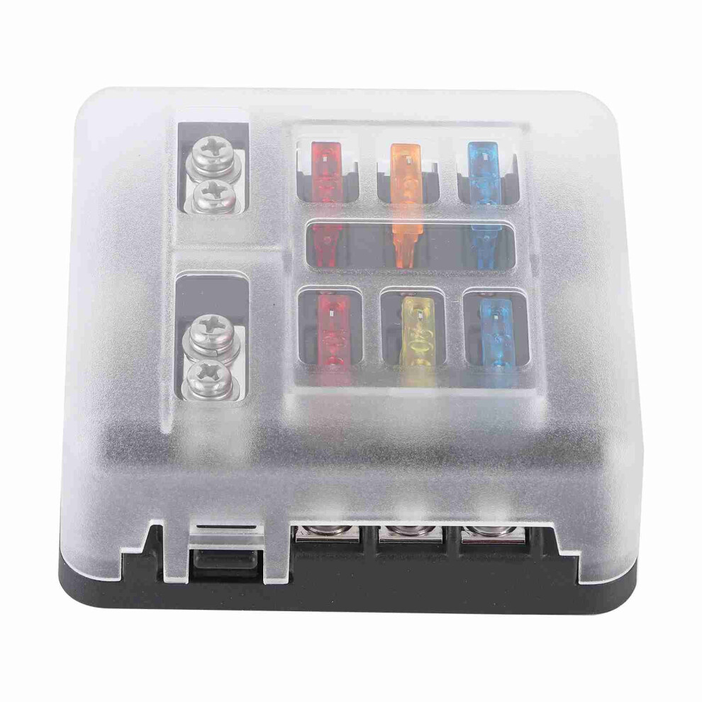 Marine And Car 6-Way Blade Fuse Block Led Indicator Automotive Fuse Holder Light 8261392227051
