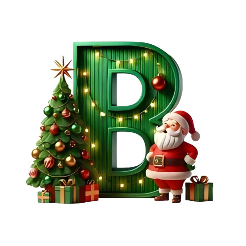 Green Personalized Christmas Initial Ornaments 26 pcs 1