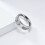 Herren-Ehering aus Edelstahl mit Zirkonia-Einlage, Silber 4