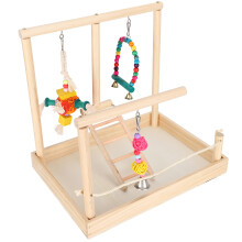 Parrot Exercise Stand Solid Wood Bird Cage Perch for Play & Training