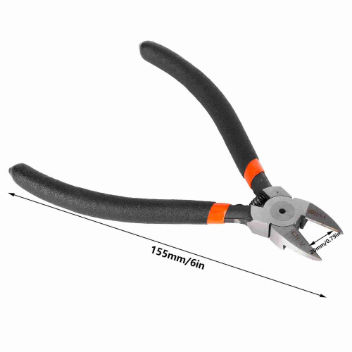 Mini 6in Diagonal Pliers Wire Cutter Spring Handle Chrome-Vanadium Steel 2