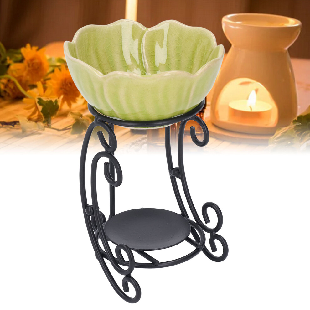 Iron Art Aromatherapy Burner Set - Ceramic & Metal Essential Oil Candle Holder