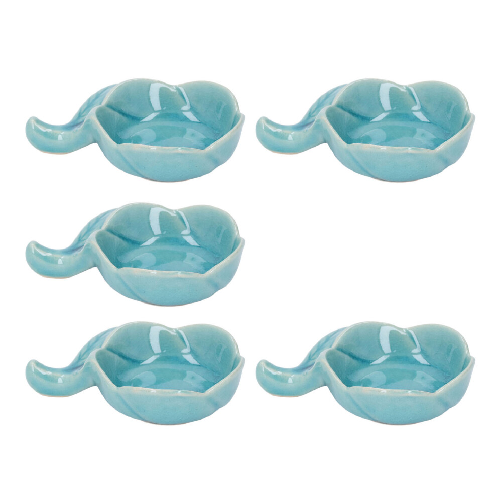 5pcs Ceramic Tealight Holder Aromatherapy Burner Essential Oil Plate for Home Office
