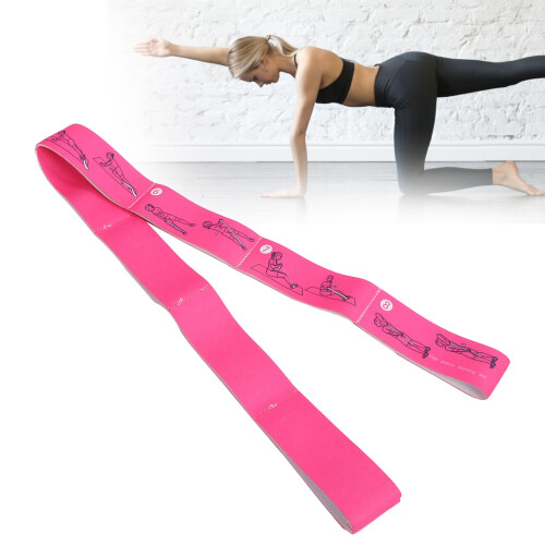 Latin Resistance Loop Bands, 90cm Elastic Stretching Yoga Loop, Rose Red 2