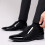 Κλασικά ανδρικά δερμάτινα slip-on παπούτσια εργασίας, PU δέρμα, χαμηλό τακούνι, 7