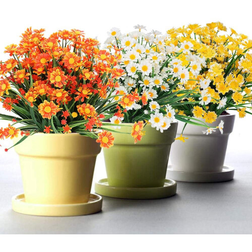 Margarete artificiale rezistente la UV, pachet de 6, culori mixte 2