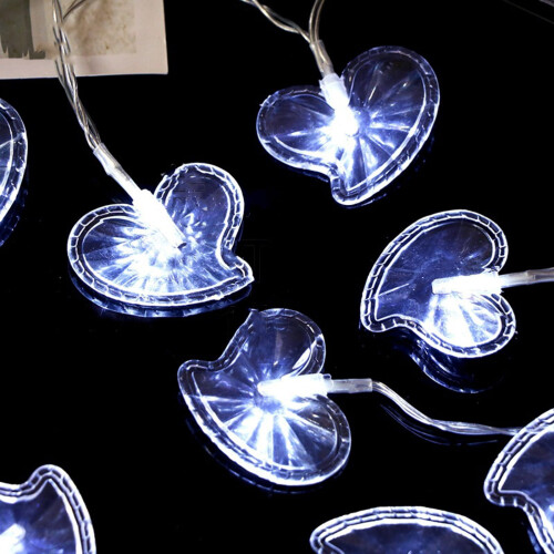 LED String Lights Heart Decor Multicolor 10 1