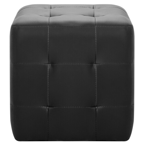 VidaXL vidaXL Pouf 2 Stk. Schwarz 30x30x30 cm Kunstleder 2