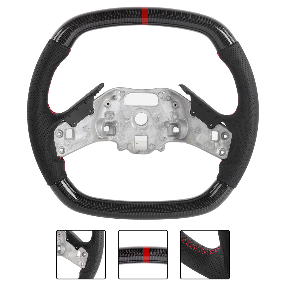 Carbon Fiber & Nappa Leather Steering Wheel for Chevrolet Corvette C8 2020+