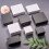 Cardboard Gift Boxes with Black Sponge inside Square Black 5x5x3.3cm 8