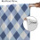 Plaid Curtains Dark Blue White Checkered Rod Pocket Thermal 7