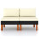 VidaXL vidaXL Mittelsofas 2 Stk. Poly Rattan und Eukalyptus Massivholz 2