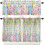 Easter Kitchen Curtains Teal Plaid Floral Botanical Eggs 24 2