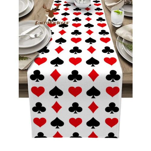 Caminho de mesa de pôquer branco, 366 x 91 cm (144 x 36 polegadas) 1
