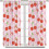 Bow Curtains Retro Pink Cherry Print 42x54 inch 8