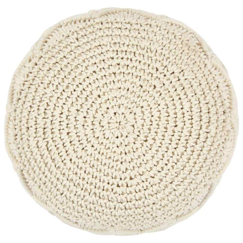VidaXL vidaXL Makramee Sitzpuff Handgefertigt 45 x 30 cm Baumwolle 1
