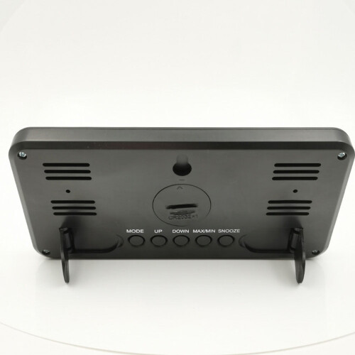 Soimiss Table Electronic Clock Black with Stable Bracket for Home Decor 2