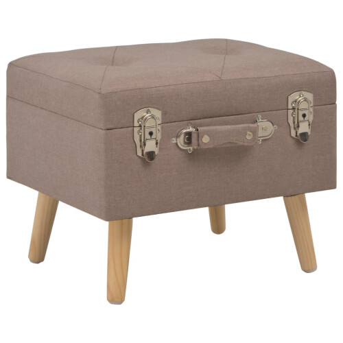 VidaXL vidaXL Hocker mit Stauraum 3 Stk. Braun Stoff 1