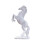 Escultura de cavalo branco em resina, garanhão galopando, 30 cm (12 polegadas) 2