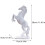 Escultura de cavalo branco em resina, garanhão galopando, 30 cm (12 polegadas) 3