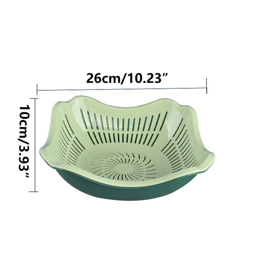 Double Layer Kitchen Basin with Cover & Draining Basket – Multi-Functional Plastic Washbasin, Easy Clean, Quick Drain 2