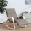 VidaXL vidaXL Schaukelstuhl Taupe Stoff 2