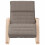 VidaXL vidaXL Schaukelstuhl Taupe Stoff 3