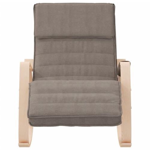 VidaXL vidaXL Schaukelstuhl Taupe Stoff 2