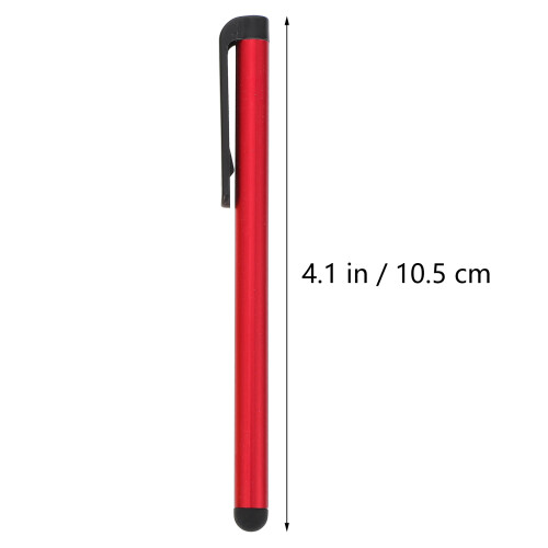 Universal Capacitive Stylus Pen Set Assorted Colors Lightweight Aluminum Soft Rubber Tip 1