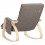 VidaXL vidaXL Schaukelstuhl Taupe Stoff 5