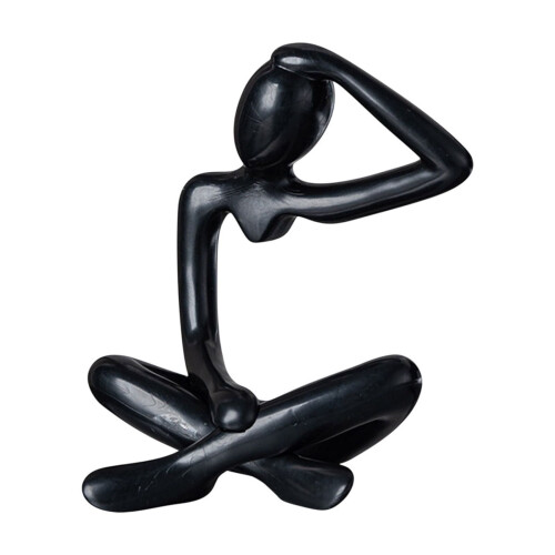 Sculpture décorative représentant une figure noire abstraite 1