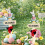 Easter Wooden Rabbit Yard Stake Garden Decor with Egg 2