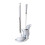 Ensemble brosse et ventouse de toilette moderne et compact 2 pièces 4