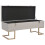 VidaXL vidaXL Bank mit Staufach 105 cm Grau Samt 2