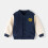 Børnejakke Drenge Piger Baseballjakker Stribet Sweater Basic Casual Vinterfrakke (Marineblå, 3-4 år) 2