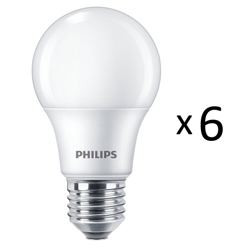 Philips 6-pak LED E27 Normal Frost 60W 806lm 1
