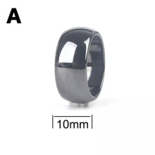 Black Hematite Magnetic Healing Ring Size 6-12