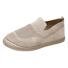 Damen-Einfußschuhe aus atmungsaktivem Mesh mit weicher Sohle, leicht, Übergröße, Freizeitschuh für alle Jahreszeiten, Khaki, EU-Größe 36,