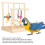 Parrot Exercise Stand Solid Wood Bird Cage Perch for Play & Training 9