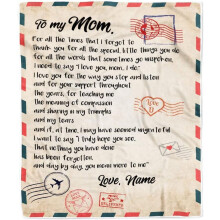 Personalized "To My Mom" Fleece Sherpa Blanket – Custom Name Throw Gift for Mom, Birthday, Mother’s Day, Christmas; Compatible with all standard