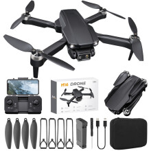 Black Falcon 4K Drone with Brushless Motor, 1080P Camera, 2.4G WiFi FPV, Headless Mode, Follow Me, Altitude Hold, Obstacle Avoidance – Compatible