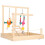 Parrot Exercise Stand Solid Wood Bird Cage Perch for Play & Training 16