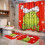 Ensemble de décoration de salle de bain de Noël rouge 4 pièces 1