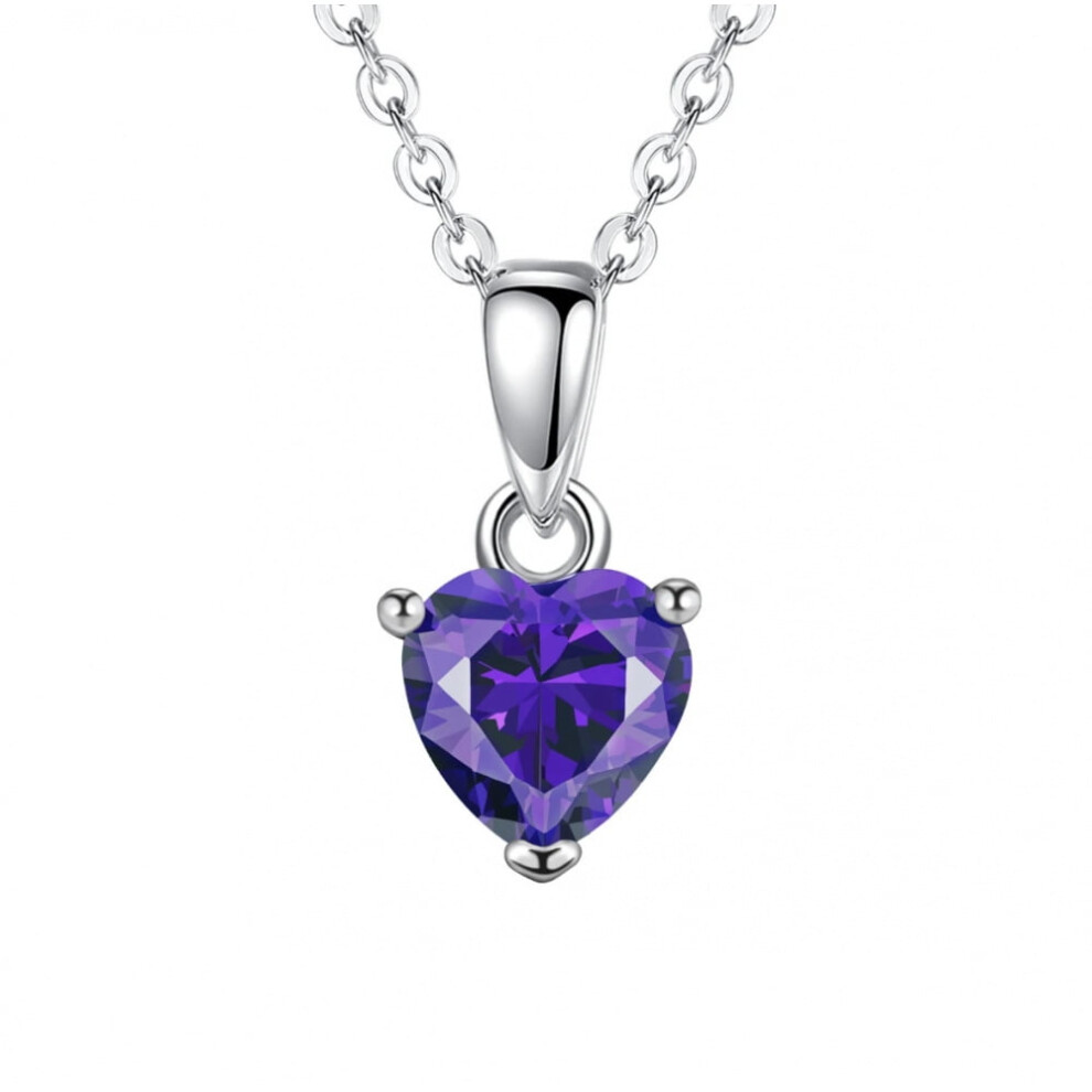 925 Sterling Heart Necklace For Women Clavicle Chain Silver
